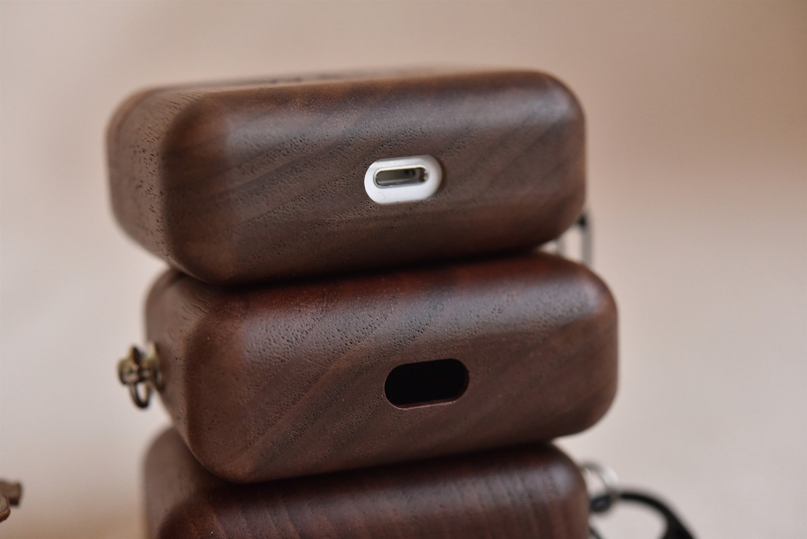 Custom Airpods Pro Case Wood Airpod Case With Metal Hook Etsy