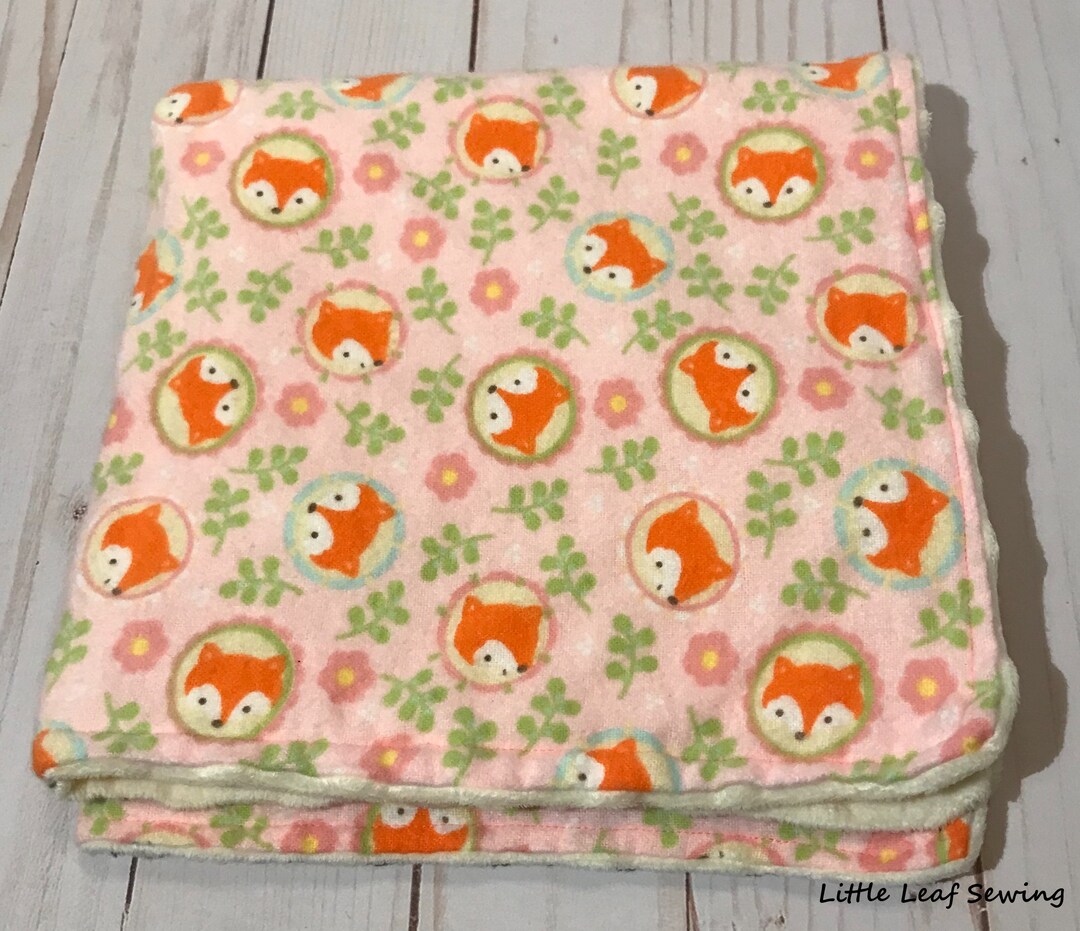 Lovey Blanket Fox Blanket Flannel Blanket Minky Blanket Etsy Denmark