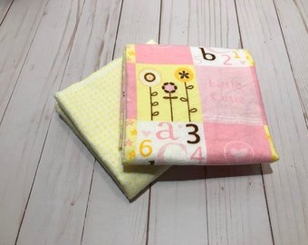Decke Satz von zwei 2 Giraffe Decke rosa Decke, gelbe Decke, Flanelldecke, Mädchen-Decke, wickeln-Baby-Decke