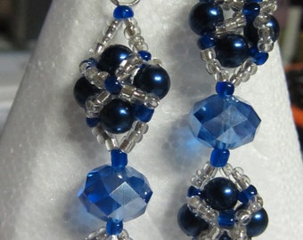 Boucles d'oreille bleu