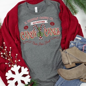 Women's K. Kringle Old Fashioned CANDY CANE CO. Cozy Comfy Christmas Trendy Boho Chic Winter Plus Size Avail up to 3XL 4XL 5XL