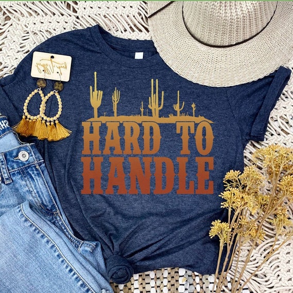 Women's HARD TO HANDLE Tee T-Shirt Retro Antique Graphic Tee Plus Size 3X 4X 3XL 4XL 5XL Available