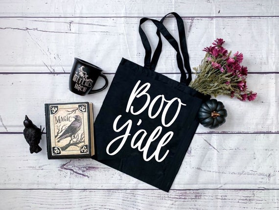 Tote Bag Boo Y'ALL Tote Bag, Fall, Thanksgiving, Autumn, Tote bag, Gift Bag