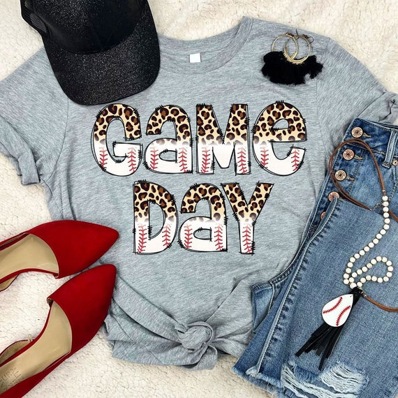 Women's Baseball GAME DAY Tee T-Shirt Graphic Tee Plus Size Avail 3XL 3X 4XL 4X 5XL 5X