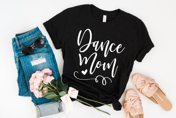 Women's Cute DANCE MOM Mom Life Tee T-Shirt Graphic Tee Plus Size 3X 4X Avail