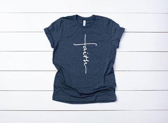 Women's FAITH Inspirational Faith Religious Christian Tee T-Shirt Graphic Tee Plus Size Avail 3X 3XL 4X 4XL 5X 5XL