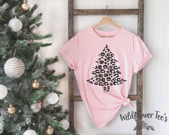 Women's LEOPARD TREE Limited Time Cute Funny Winter Holiday Christmas Tee T-Shirt Graphic Tee  Plus Size 3XL 4XL