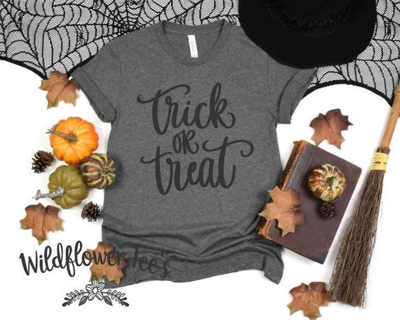 Women's TRICK OR TREAT Fall Halloween Witch Spell Limited Time Tee T-Shirt Graphic Tee Plus Size Avail 3XL 4XL 5XL