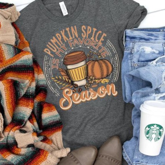 Women's PUMPKIN SPICE SEASON Cute Fall Autumn Thanksgiving Seasonal Holiday Tee T-Shirt Graphic Tee Plus Size 3XL 4XL 5XL Avail