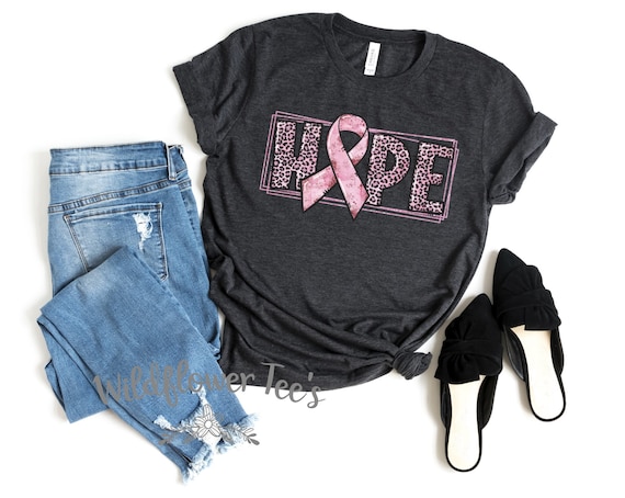 Women's Breast Cancer Awareness HOPE Tee T-Shirt Autism Awareness Graphic Tee Plus Size 3X 4X 3XL 4XL 5XL Available