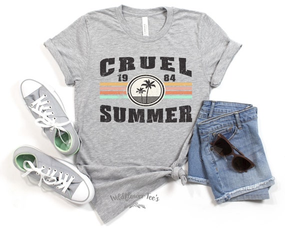 Women's CRUEL SUMMER Retro Old School Throw Back 80's Tee T-Shirt Graphic Tee Plus Size 3XL 4XL 5XL Available