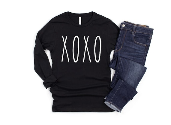 Women's XOXO Limited Time Cute VALENTINE'S DAY Tee T-Shirt Graphic Tee Long Sleeve Plus Size
