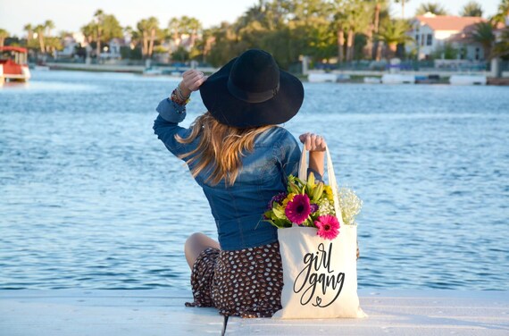 Tote Bag GIRL GANG Tote Bag, Girl Power, Boss Babe, Girl Mom, BFF,  Gift Bag