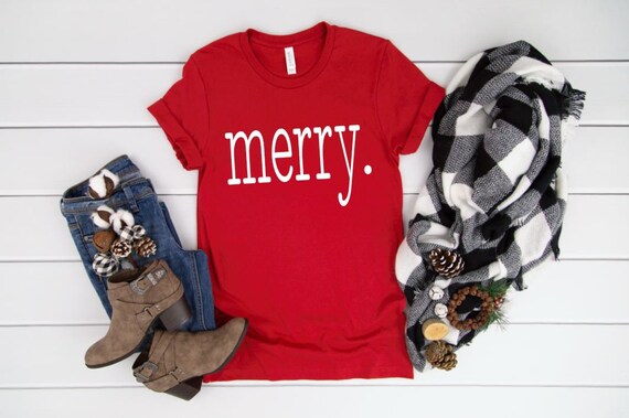 Women's merry. Typewriter text Limited Time Cute Funny Winter Holiday Christmas Tee T-Shirt Graphic Tee  Plus Sizes avail 3XL 4XL