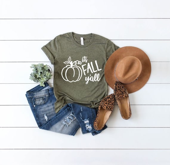 Women's IT'S FALL Y'ALL Limited Time Cute Funny Fall Autumn Seasonal Tee T-Shirt Graphic Tee Plus Size 3XL 4XL Avail
