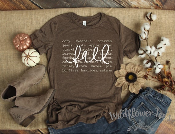 Women's FALL Words Limited Time Cute Funny Fall Cozy Autumn Thanksgiving Seasonal Tee T-Shirt Graphic Tee Shirt Plus Size 3XL 4XL Avail