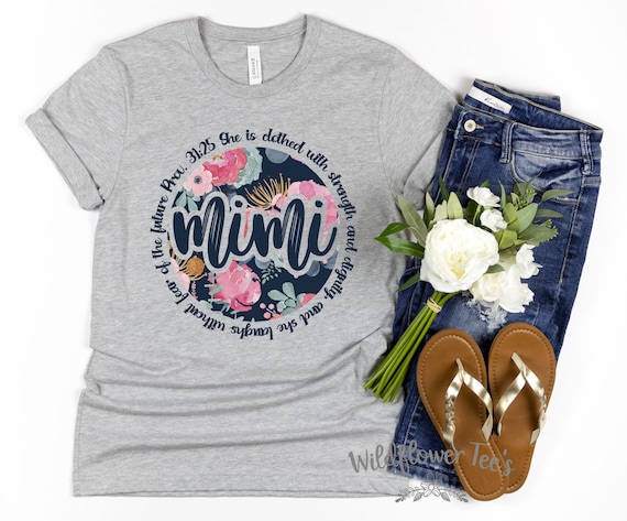 Women's FLORAL MIMI Proverbs Tee T-Shirt Graphic Tee Plus Size Avail 3X 3XL 4X 4XL 5XL