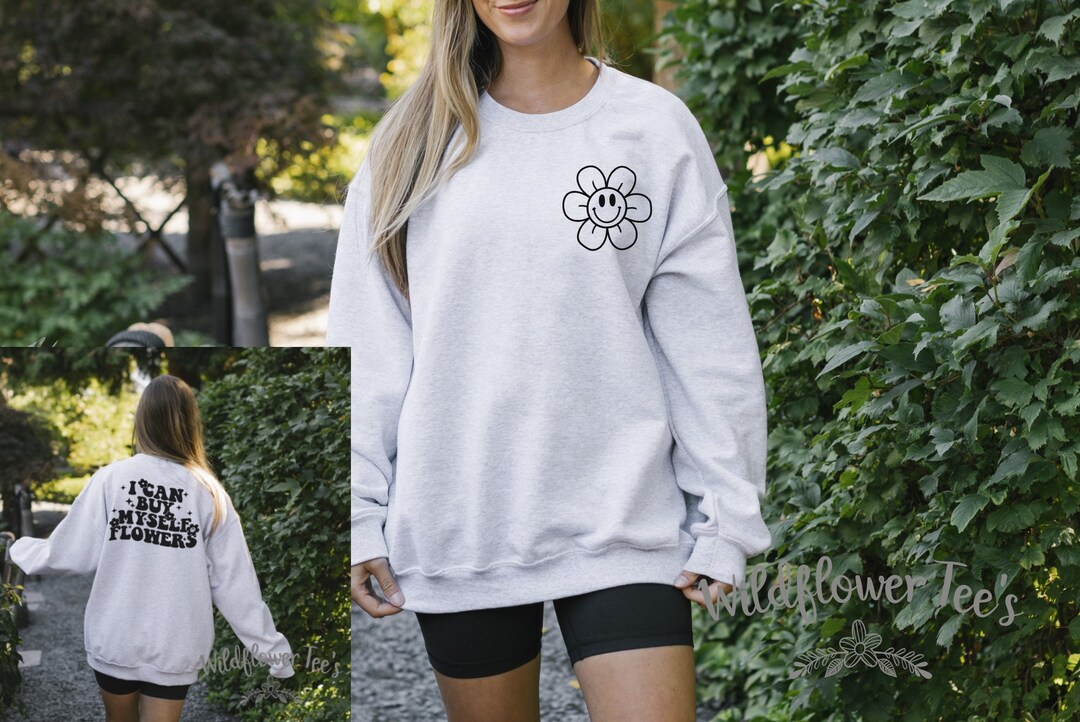 Women's FLOWERS Feminist Cozy Comfy Sweatshirt Plus Sizes Avail to 5XL ...