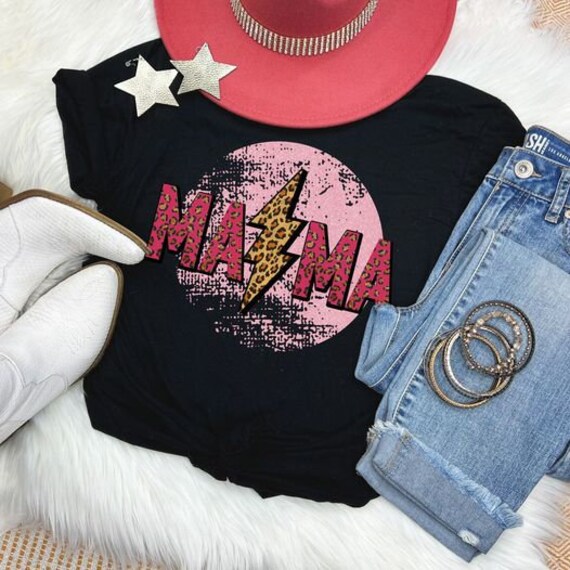 Women's MAMA MomTee gift T-Shirt Graphic Tee Plus Size 3X 4X 3XL 4XL 5X 5XL Avail
