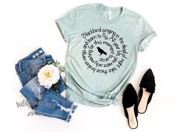 Women's BLACKBIRD Rock & Roll Old School Old Soul Hippie Tee T-Shirt Retro Graphic Plus to 4XL