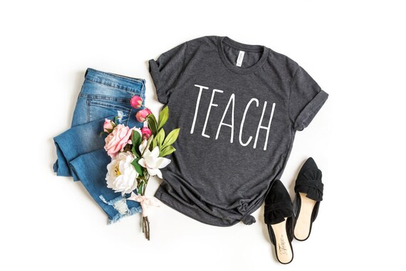 Women's TEACH Limited Time Cute TEACHER TEE Teacher gift Tee T-Shirt Graphic Tee Plus Sizes 3X 4X 5X Avail