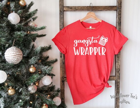 Women's GANGSTA WRAPPER Limited Time Cute Funny Winter Holiday Christmas Tee T-Shirt Graphic Tee  Plus Size 3XL 4XL