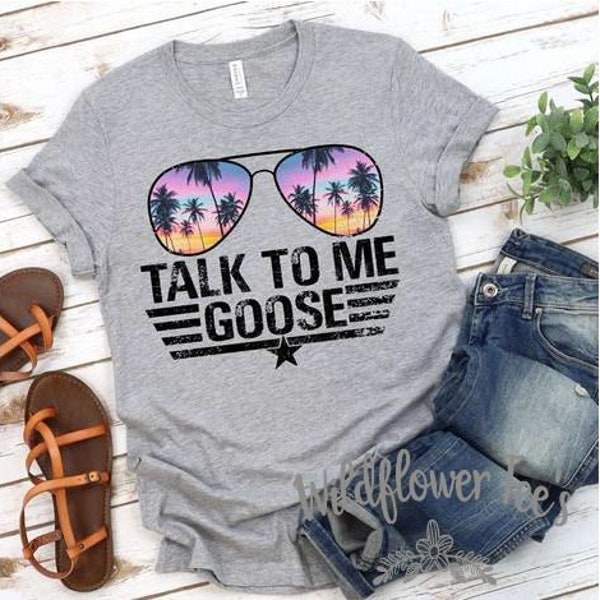 T-shirt TALK To Me GOOSE pour femme, humour drôle, t-shirt graphique de film Top Gun, grande taille disponible 3X 3XL 4X4XL 5X5XL