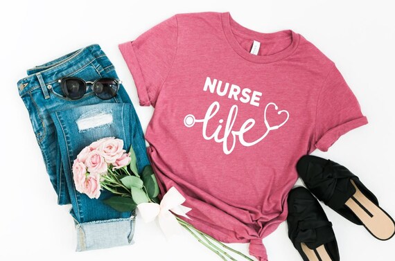 Women's NURSE LIFE Tee T-Shirt Graphic Tee Plus Size 3X 3XL 4X 4XL Avail