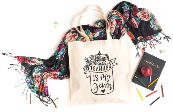 Tote Bag TEACHING Is MY JAM Gift Teacher
