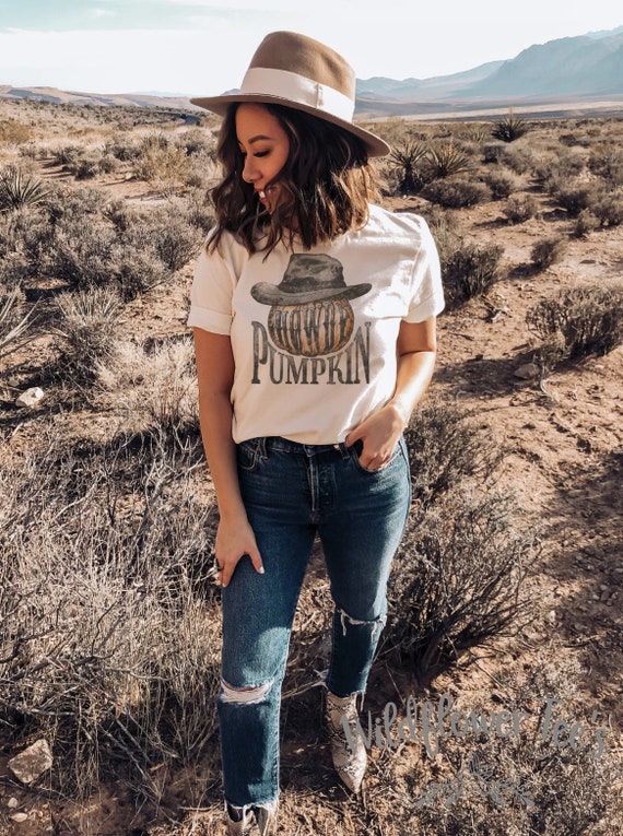Women's cute HOWDY PUMPKIN Tee T-Shirt Fall Graphic Tee Country Plus Size Tee t-shirts up to 3X 3XL 4X 4XL Avail