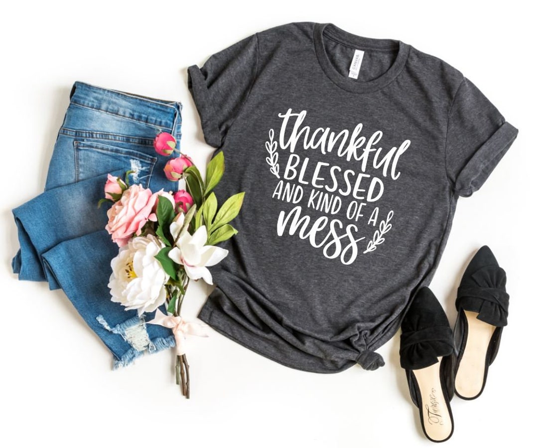 Beopjesk Women's 'Thankful Blessed' Graphic Long Sleeve Shirt - Casual Fall & Thanksgiving Top - View #13
