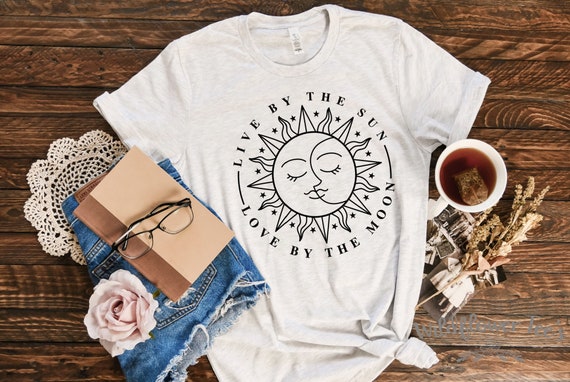 Women's LIVE By The SUN LoVE By The MOON Inspirational Tee T-Shirt Graphic Tee Plus Size Avail 3X 3XL 4X 4XL