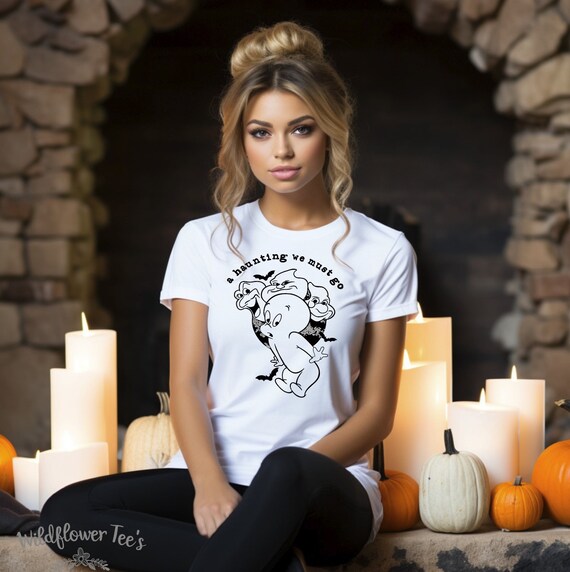 Women's Cute A HAUNTING Limited Time Cute Funny Winter Holiday Christmas Graphic Tee T-Shirt