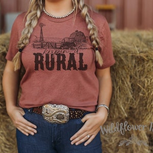 Women's KEEPIN IT RURAL Farm Country Small Town Graphic Tee Plus Size Tee t-shirts avail S-4XL 3X 3XL 4X 4XL