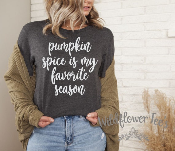 Women's PUMPKIN SPICE Is My FAVORITE Season Fall Halloween Limited Time Tee T-Shirt Graphic Tee Plus Size up to 5XL