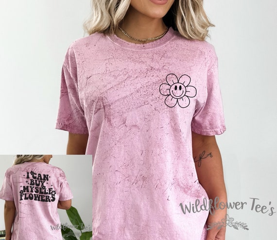 Women's FLOWERS Boho Feminist Feminism Funny Humor Sarcasm Comfort Colors OVERSIZED Tee T-Shirt Graphic Tee Plus Sizes avail to 3XL
