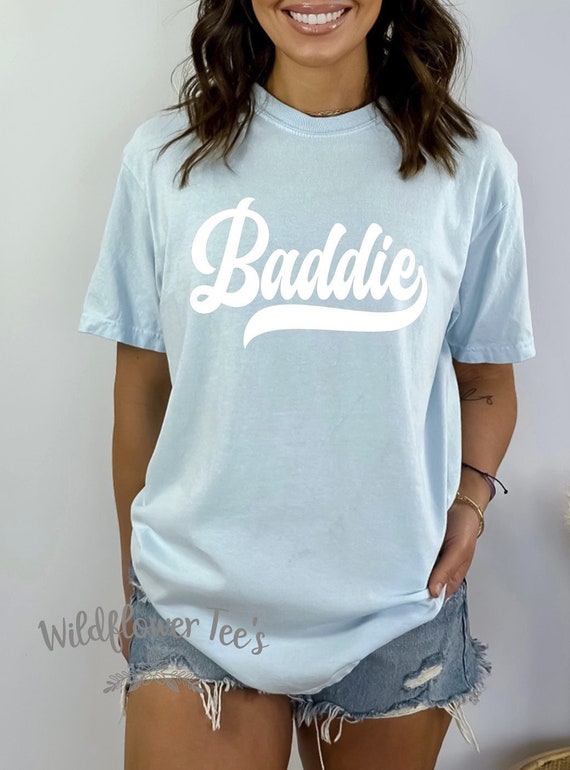 Women's Baddie Boho Trendy Chic Cute Comfort Colors Graphic Tee Plus Sizes avail to 4XL