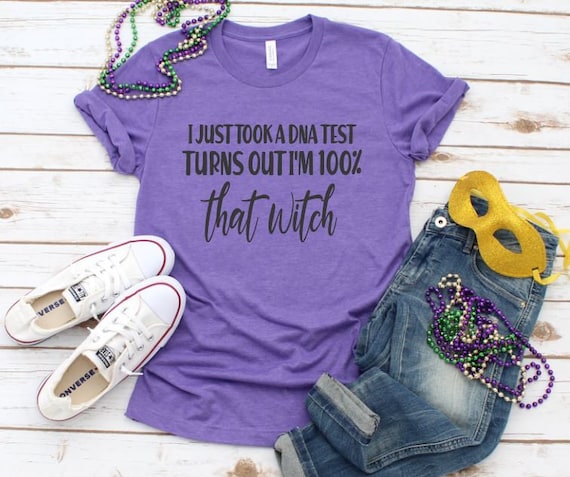 Women's I Just TOOK A DNA TEST Turns Out I'm 100% That Witch Fall Halloween Witch Spell Limited Time Tee T-Shirt Graphic Tee Plus Size