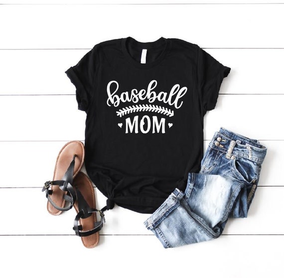 Women's BASEBALL MOM Tee T-Shirt Graphic Tee Plus Size Avail 3XL 3X 4XL 4X 5X 5XL