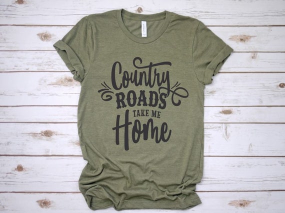 Women's Country Roads TAKE ME HOME Country Western Rural Graphic Tee Plus Size 3X 3XL 4X 4XL
