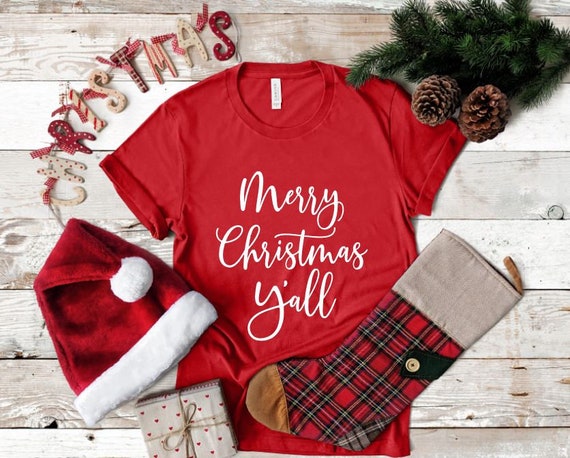Women's Merry Christmas Y'all Limited Time Cute Funny Winter Holiday Christmas Tee T-Shirt Graphic Tee Plus Size shirts avail S-4XL