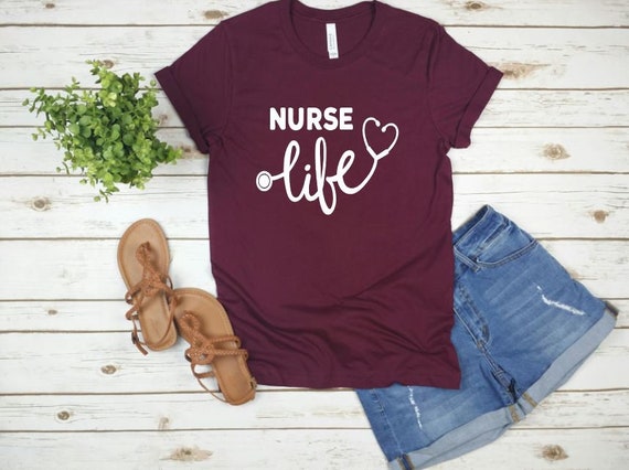 Women's NURSE LIFE Tee T-Shirt Graphic Tee Plus Size 3X 3XL 4X 4XL Avail
