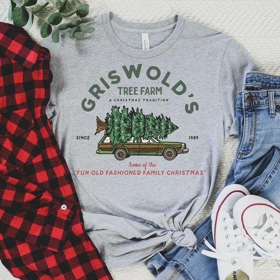 Women's TREE FARM... Limited Cute Holiday Christmas Tee T-Shirt Graphic Tee Plus Size Avail in 3XL 4XL 5XL