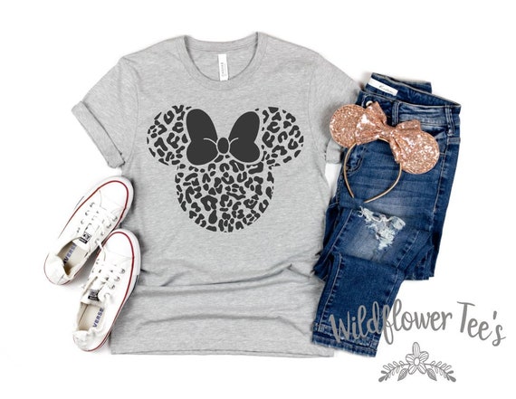 Women's LEOPARD EARS  Tee T-Shirt Graphic Tee Plus Size Available in 3X 3XL 4X 4XL 5X 5XL