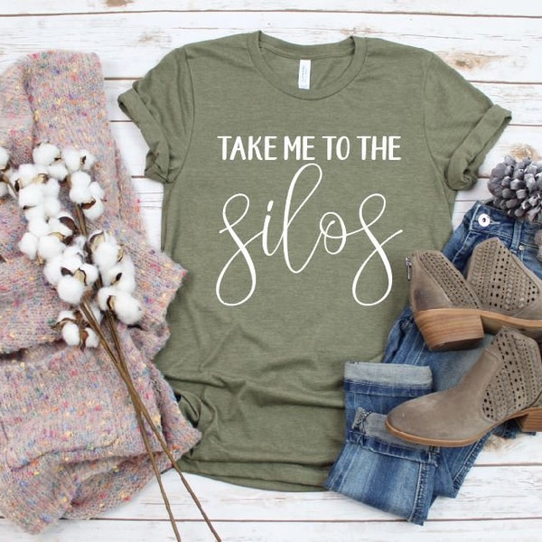 Women's Take Me To THE SILOS Tee T-Shirt Joanna Gaines Magnolia Market Rae Dunn Country Shiplap Graphic Tee Plus Size avail in 3X 3XL 4X 4XL