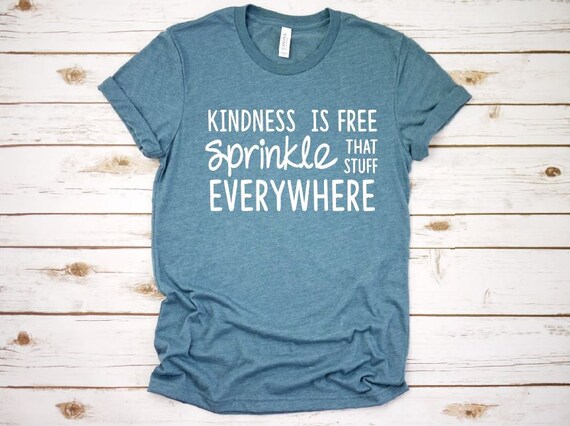 Women's KINDNESS IS FREE Sprinkle That Stuff Everywhere Inspirational Tee T-Shirt Graphic Tee Plus Size3X 3XL 4X 4XL