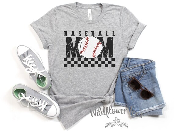 Women's BASEBALL MOM Tee T-Shirt Graphic Tee Plus Size Avail 3XL 3X 4XL 4X 5XL 5X