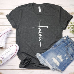 Women's FAITH Inspirational Faith Religious Christian Tee T-Shirt Graphic Tee Plus Size 3X 3XL 4X 4XL 5X 5XL