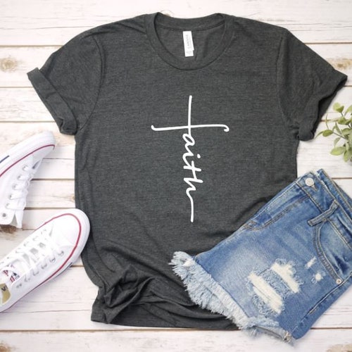 Women's FAITH Inspirational Faith Religious Christian Tee - Etsy