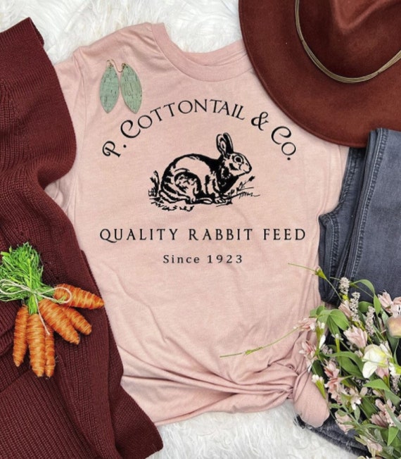 Women's Easter P. COTTONTAIL & CO. Limited Time Cute Holiday Easter Bunny Spring Tee T-Shirt Graphic Tee Plus Size Avail in 3X 3XL 4X 4XL